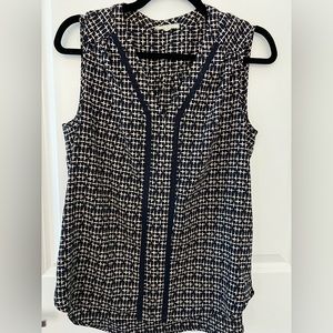 Pleione navy blouse sleeveless xs